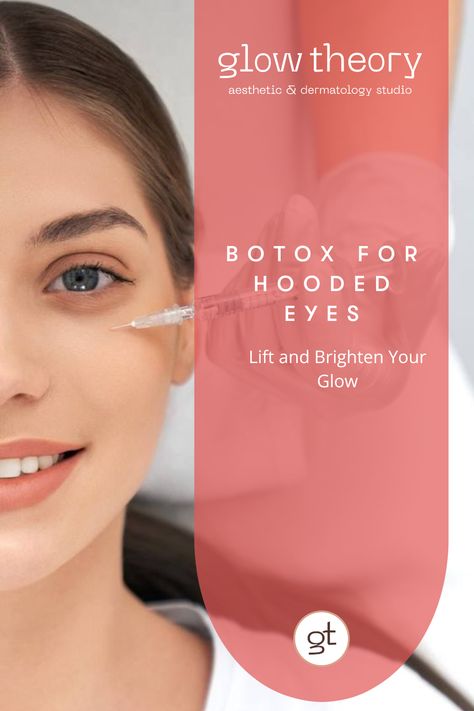 Do you ever feel like your eyes get lost behind a curtain of skin? Are hooded eyelids casting a shadow over your sparkle, making you look tired even when you’re not? You’re not alone. Hooded eyes, characterized by excess upper eyelid skin and a low eyebrow position, are a common concern for many. At Glow Theory Aesthetic & Dermatology Studio in Carlsbad, we have a secret weapon in our arsenal to help you unveil your radiant eyes and rediscover your youthful glow: Botox for hooded eyes. Botox For Hooded Eyes, Botox For Hooded Eyelids, Theory Aesthetic, Lift Brows, Botox Brow Lift, Drooping Eyelids, Hooded Eyelids, Aesthetic Dermatology, Eyebrow Lift