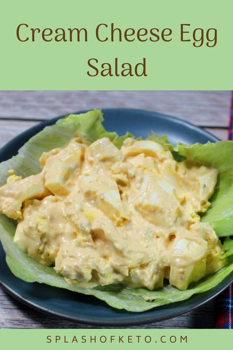 This cream cheese egg salad is amazingly creamy and amazingly delicious! This is perfect for lunch, brunch, or dinner! Enjoy! Egg Salad Recipe With Cream Cheese, Egg Salad Sides, Cream Cheese Egg Salad, Cream Cheese Salad, Tuna Salad With Cream Cheese, Different Egg Salad Recipe, Amish Egg Salad, Egg Salad With Cream Cheese, Tuna Egg Salad