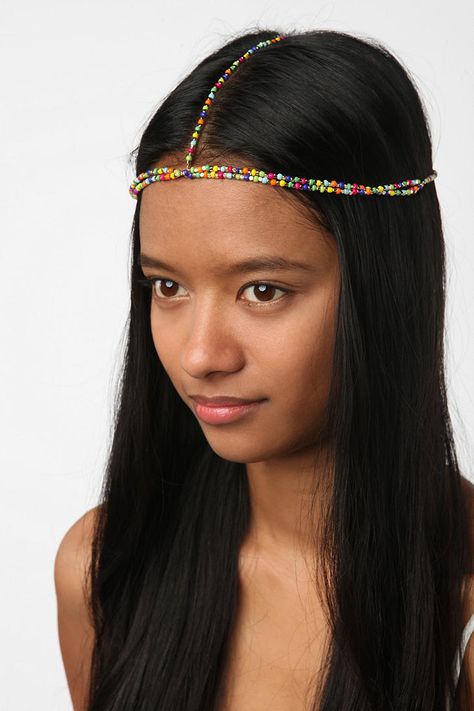 Seed Bead Goddess Chain Beaded Headpiece, Bead Hair, Beaded Hair Clips, Headpiece Diy, Bead Hair Accessories, Beaded Hair, Hair Chains, Face Jewellery, Headpiece Jewelry