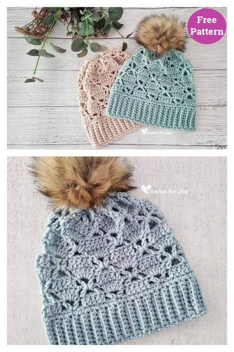 Free Crocheted Hat Patterns, Free Crochet Pattern Hat, Free Crochet Hat Patterns For Women, Crochet Hat Patterns Free, Crochet Ear Warmer Free Pattern, Yarn Dreads, Slouch Hat Crochet Pattern, Crochet Headwear, Hat Free Crochet Pattern