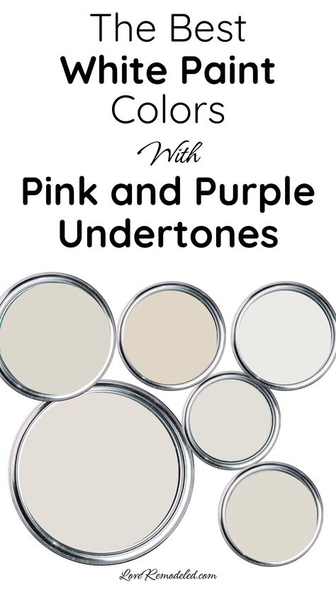 Check out the best white paint colors with pink and purple undertones. These off-white paint colors are cozy, soft and gorgeous! Paint With Pink Undertones, White Paint With Pink Undertones, Lavender Gray Paint, White Paint Pink Undertone, Best Light Purple Paint Color, Calming Purple Paint Colors, White Paint With Purple Undertones, Grey Paint With Purple Undertones, Greyish Purple Paint