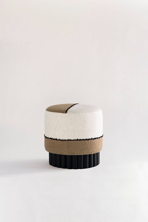 Modern Pouf, Sculptural Furniture, Soft Minimalism, Poufs & Ottomans, Whimsical Gifts, Mexican Designs, Ottoman Stool, Chair Upholstery, Wood Gifts