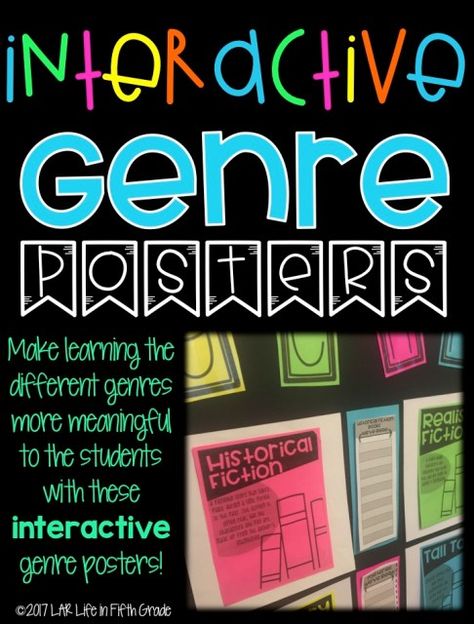 Genre Bulletin Boards, Teaching Genre, Expository Text, Genre Posters, Interactive Bulletin Boards, Literary Nonfiction, Interactive Bulletin Board, 6th Grade Reading, Literary Genre