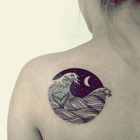 Magical Moon Tattoo Designs (19) Tattoo Planets, Cardinal Tattoo, Tattoo Wallpaper, Tattoo Son, Fotocamere Vintage, Band Tattoos, Clown Tattoo, Kunst Tattoos, Sea Tattoo