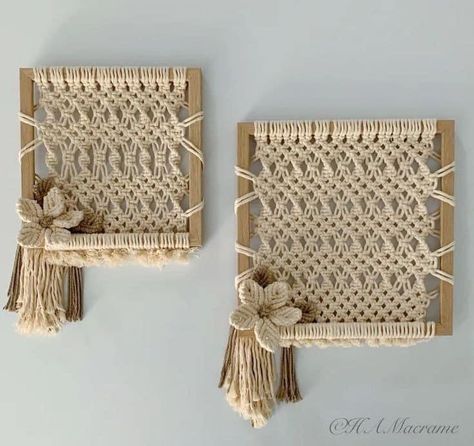 Macrame In A Frame, Macrame In Frame, Framed Macrame Wall Art, Macrame Kids Room, Macrame Product, Macrame Frame, Macrame Interior, فن الرسم بالمسامير, Macrame Products