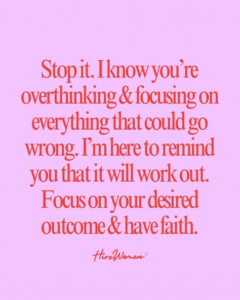 This is your reminder to redirect your thoughts & what you’re giving energy to. It will work out. Stop overthinking. Focus on the things you DO want. 💖✨ Stop Overthinking Quotes Relationships, How To Stop Overthinking, Stop Overthinking Quotes, Overcoming Overthinking, Over Thinking Quotes, Overthinking Quotes, Manifesting My Dream Life, Stop Overthinking, Quotes Cute