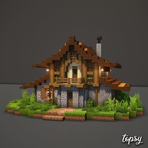 Minecraft House With Tower Ideas, Tiny Minecraft House Ideas, Woodsy Minecraft Builds, Minecraft Comfy House, Minecraft Building Interior, Minecraft Spruce Village Ideas, Marketplace Minecraft, Minecraft Attic, Shop Idea Minecraft