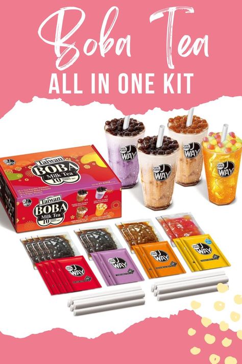 boba tea; bobba tea, boba tea kit, tapioca pearls Instant Boba, Boba Flavors, Tapioca Boba, Brown Sugar Caramel, Boba Tea, Paper Straws, Bubble Tea, Milk Tea, Gourmet Recipes