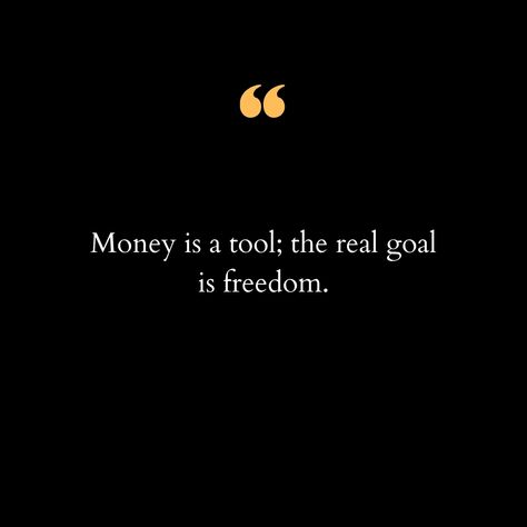 In a world often driven by material pursuits, it's easy to get caught up in the chase for wealth. But what if we shifted our perspective? Money, at its core, is just a tool—a means to an end, not the end itself. The real prize isn't a stack of cash or a luxurious lifestyle; it's the freedom that money can provide. Freedom to live on your own terms, to pursue passions, to spend time with loved ones, and to explore the world without the chains of financial stress. Imagine waking up each day, k... Wealth Is Quiet, Money Is Happiness Quotes, True Wealth Quotes, Money Core, Toxic Study, Stack Of Cash, Chasing Money, Money Quote, Wealth Quotes