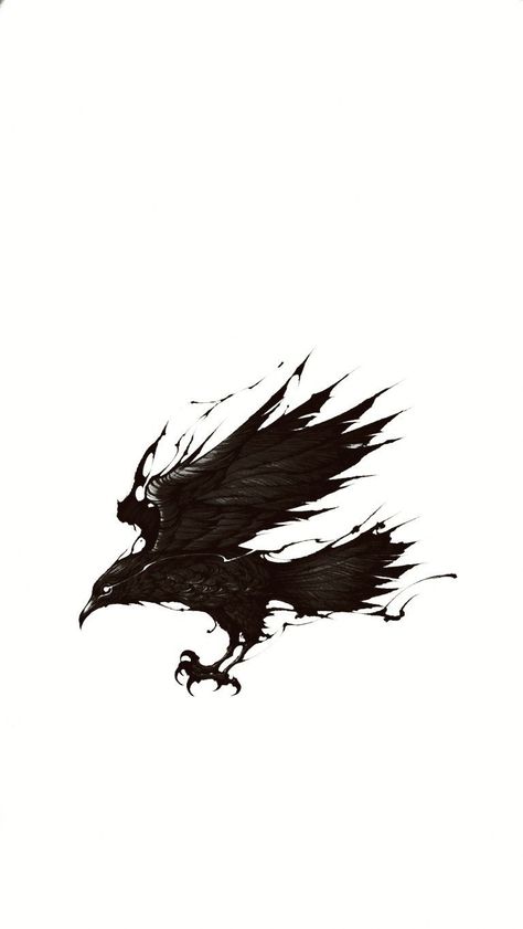 Itachi Crow Tattoo, Small Raven Tattoo, Crow Tattoo For Men, Blackbird Tattoo, Crow Logo, Tattoos Masculinas, Rabe Tattoo, Electronic Tattoo, Crow Tattoo Design