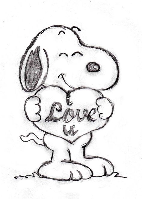 Snoopy Drawing, Snoopy Tattoo, Disney Drawings Sketches, Chicano Drawings, Easy Love Drawings, Cute Disney Drawings, Disney Art Drawings, 강아지 그림, Snoopy Pictures