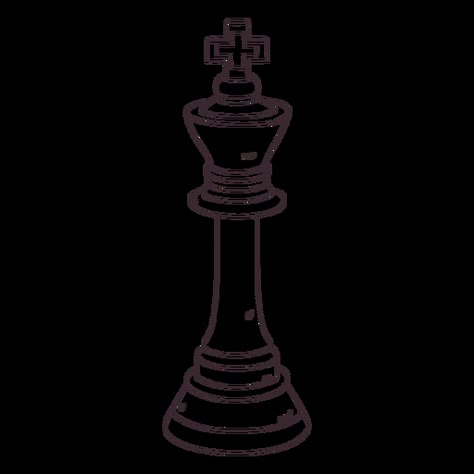 King chess piece line art PNG Design King Chess Piece Tattoo Outline, Chess Pieces Drawing Easy, Chess King Tattoo Design, King Chess Piece Tattoo Design, Chess King Drawing, King Chess Piece Drawing, Chess King Tattoo, Chess Pieces Drawing, Chess Piece Drawing