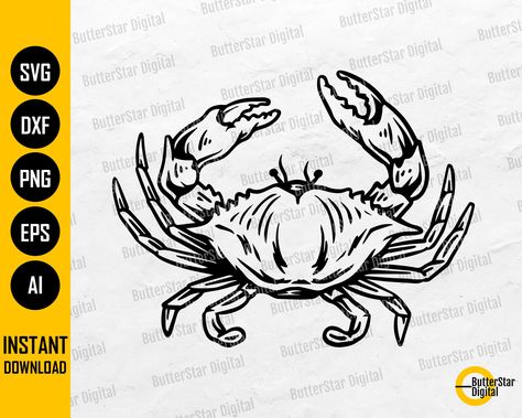 Funny Crab, Shirt Decals, Decor Stickers, Wall Vinyl Decor, The Claw, Beer Mugs, Digital Svg, Svg Funny, Cricut Cut Files