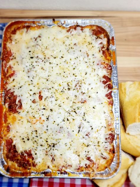 2x3 Lasagna : 5 Steps (with Pictures) - Instructables Recipe With Ricotta, Lasagna Recipe With Ricotta, Oven Ready Lasagna, Lasagna Pan, Lasagna Pasta, Aluminum Pans, Three Cheese, Red Sauce, Lasagna Recipe