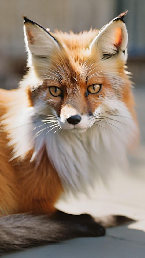 Gato misturado com raposa através da Inteligência Artificial, ganhando coloração de pelo laranja e branco