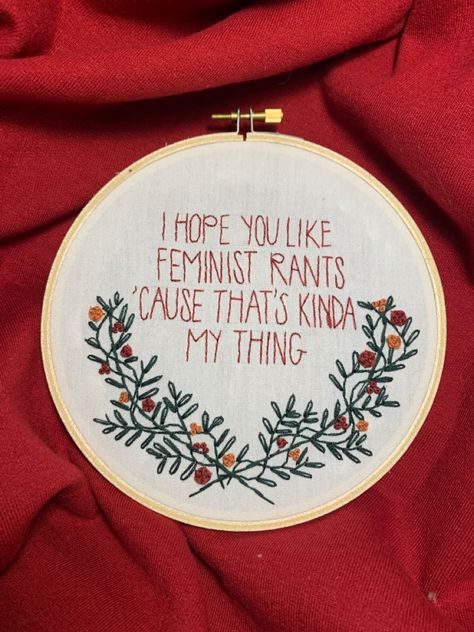 i hope you like feminist rants cause thats kinda my thing Feminist Embroidery, New Girl Quotes, New Girl, Girl Quotes, Coin Purse, Embroidery, Quotes