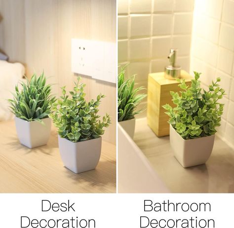 Mini Artificial Potted Plants for Table Desk Home Bathroom Office Decor.  $10.99 only. Plants For Table, Office Plants Desk, Farmhouse Office Decor, Fake Potted Plants, Desk Plants, Living Room Table Sets, Artificial Potted Plants, Bathroom Plants, Bedroom Plants