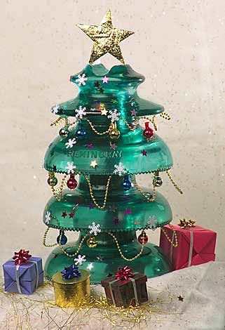 Diy Glass Insulator Ideas, Glass Insulator Christmas Tree, Vintage Glass Insulator Ideas, Telephone Insulators Ideas, Glass Insulator Crafts, Glass Insulator Ideas, Insulators Repurposed, Insulator Projects, Insulator Crafts