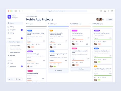 Task Management Dashboard, Project Management Dashboard, Dashboard App, Project Dashboard, Web Dashboard, Writing Software, Dash Board, Mobile App Design Inspiration, Mobile Interface