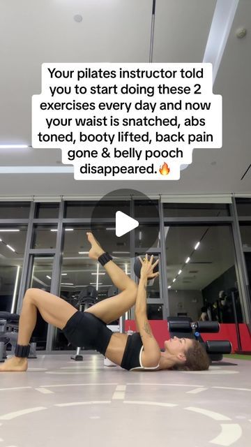 Natalie| Home Workouts for Women on Instagram: "I swear by these 2 exercises 🔥  ✅SAVE & do it!💅🏽  #deepcore #snatchedwaist #backpainexercises #homeworkouts #abworkout #pilates" Pilates Before And After, Pilates Instagram, Pilates Stretches, Pilates Workout Videos, Pilates Workout Routine, Pilates Moves, Ab Core Workout, Workouts For Women, Yoga And Pilates