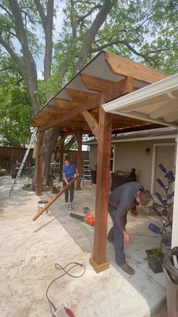 Cover Your Pergola on Instagram: "SkyPoly Pergola GOING UP in Dallas, Tx! SkyPoly patio covers allow A TON of light through while still blocking the rain and glare of the sun! SkyPoly patio covers block 100% UV Rays and drop temps 10-20 degrees in the summer! SkyPoly patio covers eliminate re-staining and protect your pergola and patio! Stay cool and dry 365 days a year! SkyPoly patio covers come with a 10 year warranty. SkyPoly patio covers are hail resistant. SkyPoly patio covers have a 40 Arizona Home Exterior, Back Patio Cover, Skypoly Pergola, Deck Redo, Patio Covers, Patio Cover, Garden Artwork, Pergola Patio, Pergola Designs