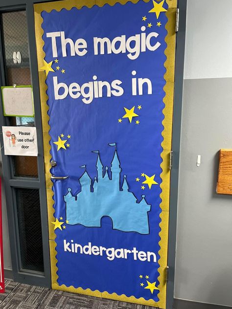 Once Upon A Time Door Decoration, Aladdin Bulletin Board, Fairytale Classroom Door, Disney Bulletin Board Ideas Preschool, Disney Classroom Theme Preschool Ideas, Disney Decorations Classroom, Disney Theme Classroom Ideas, Disney School Theme, Fairytale Classroom Theme