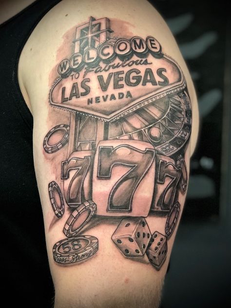 Vegas Triple 7's!! Tattoo Donna, Las Vegas Tattoo, Vegas Tattoo, 7 Tattoo, Sign Tattoo, Las Vegas Sign, Vegas Sign, Graffiti Tattoo, Travel 2024