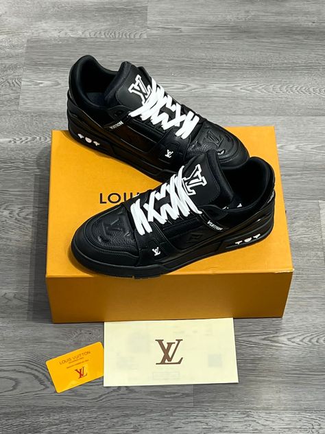 Trendy Mens Shoes, Louis Vuitton Sneaker, Louis Vuitton Shoes Heels, Lv Sneakers, Louis Vuitton Sneakers, Black Men Fashion Swag, Shoe Wishlist, Cute Nike Shoes, Cute Prom Dresses