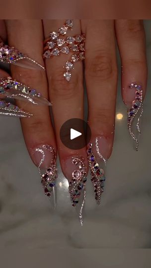 Riya's Nails on Reels | Riya's Nails · Original audio Nails Original, Matte Top Coat, Rose Gold Chain, Stiletto Nails, S N, Beauty Nails, Bling Bling, Short Nails, Top Coat