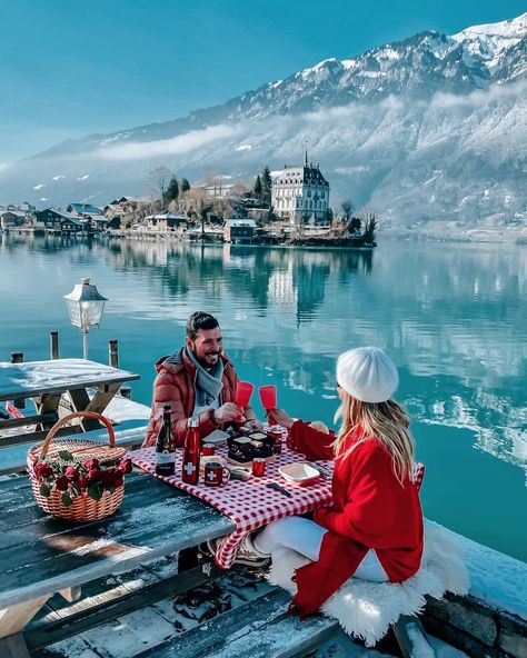 Jo’S Style Lifestyle on Instagram: “Moments for Two 🌹🥂🥰 Always with my Valentine ❤️ Are you ready for Valentine’s Day?? 📍Iseltwald Raclette picnic 🧺 #momentsfortwo…” Iseltwald Switzerland, Raton New Mexico, Switzerland Adventure, Switzerland Photography, Romantic Honeymoon, Switzerland Travel, Swiss Alps, Beautiful Villages, Beautiful Photos Of Nature