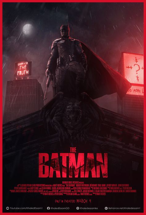 The Batman | Unofficial Movie Poster on Behance The Batman Movie Poster, Robin Artwork, Batman Movie Posters, John Turturro, Batman Film, Jeffrey Wright, Matt Reeves, Bob Kane, Batman Poster