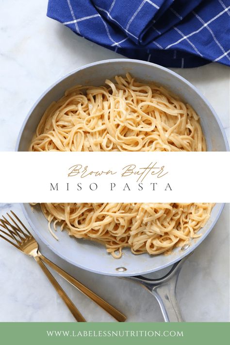 Miso Brown Butter Pasta, Vegan Miso Pasta Sauce, Brown Butter Miso Pasta, Miso Pasta, Red Miso, Butter Pasta, White Sauce, Master Chef, Vegan Dinner