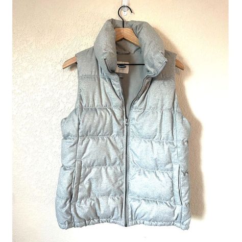 This Brand New With Tags (Nwt) Old Navy Light Gray Puffer Vest Is The Perfect Way To Stay Warm And Stylish This Fall And Winter! The Vest Features A Classic, Relaxed Fit That's Flattering On All Body Types. It Has A Full Zip Closure And A High Neck For Extra Warmth. The Lightweight Puffer Material Is Insulated To Keep You Cozy Without Being Bulky. Brand: Old Navy Size: Large Color: Light Gray Condition: New With Tags (Nwt) Old Navy, Puffer Vest, Sleeveless Vest, Light Gray, Fall, Winter, Full Zi Navy Puffer Vest, Burgundy Vest, Old Navy Vest, Grey Puffer, Womens Sherpa, Faux Fur Sweater, Quilted Puffer Vest, Fur Sweater, Puffy Vest