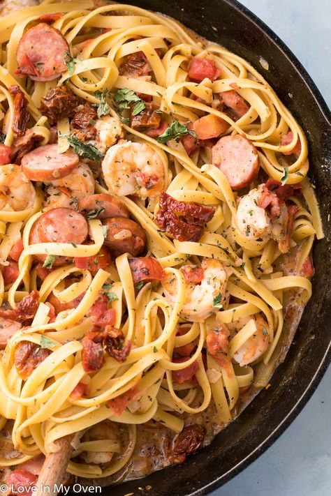 Sausage Scampi, Shrimp Italian Sausage Recipes, Shrimp And Sausage Scampi, Shrimp And Smoked Sausage Pasta, Kielbasa Sausage Pasta, Shrimp And Sausage Pasta Recipes, Shrimp Sausage Pasta, Sausage And Shrimp Pasta, Shrimp And Sausage Recipes