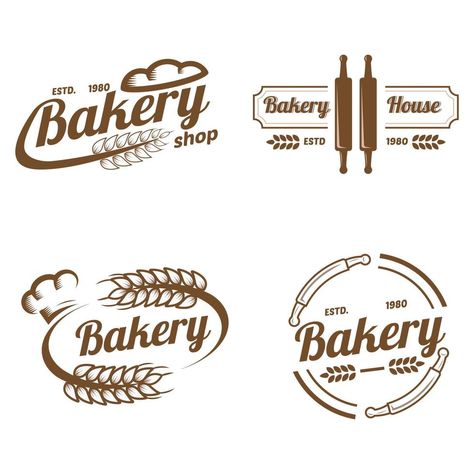 Bakery Logo, Bakery Logo Design, Logo Design Template, Design Template, Logo Branding, The Collection, Shop House, Vintage Style, Vector Free