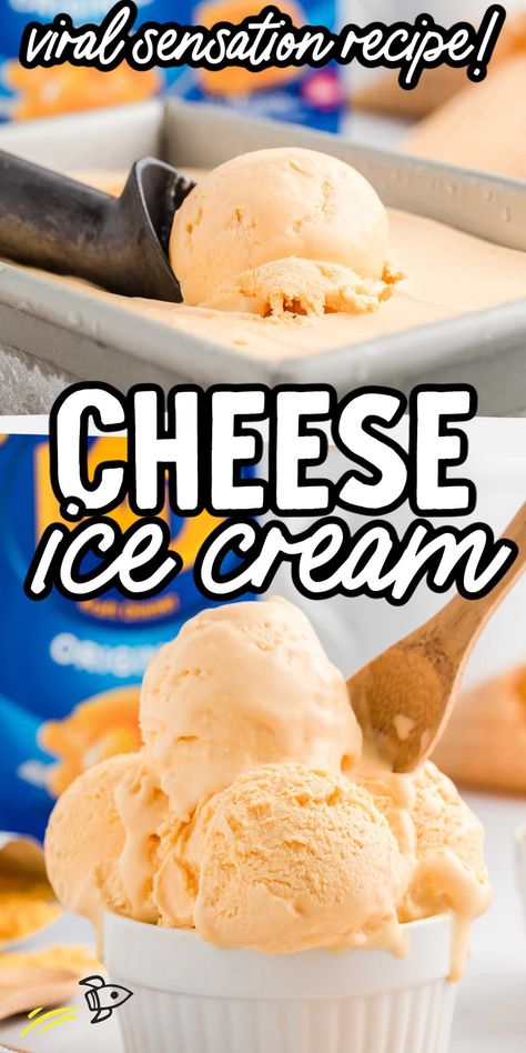 Cheese Ice Cream Weird Ice Cream Flavors, Kraft Mac And Cheese, Big Mac Sauce Recipe, Kraft Mac N Cheese, Food Combos, Cheese Ice Cream, Ice Cream Flavor, Ice Cream Maker Recipes, Making Butter