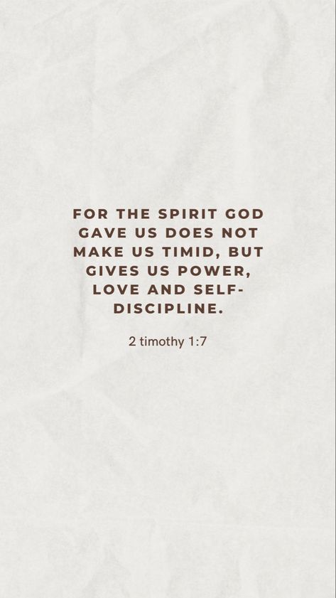 Bible verse wallpaper; 2 timothy 1:7 GOD BLESS YOU! 2 Timothy 1:7 Aesthetic, 2nd Timothy 1:7, White Bible Verse Wallpaper, 2 Timothy 1:7 Wallpaper, Plain White Wallpaper, 2 Timothy 1 7, Wallpaper Bible, Verse Wallpaper, Jesus Return