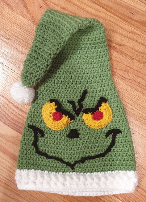 Grinch Hat, Crochet Character Hats, Crochet Beanie Pattern, Beanie Pattern, Hat Crochet, Crochet Beanie, Grinch, Knitted Hats, Knit Crochet