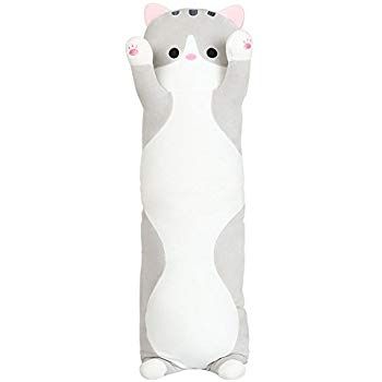 Squishies Kawaii, Chat Kawaii, Long Cat, Cat Body, Sleeping Pillow, Stuffed Animal Cat, Long Pillow, Hot Gifts, Cat Doll