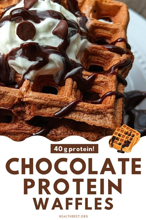 Whey Recipes, Sugar Free Chocolate Syrup, Nice Cream Recipe, Protein Waffles, Protein Chocolate, Extra Protein, Chocolate Waffles, Turmeric Recipes, Waffles Recipe