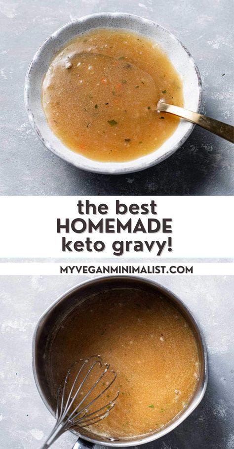 This easy 5-minute keto gravy instantly improves every dish - it's irresistible! Low carb, keto-friendly, better than store-bought granules & made with or without xanthan gum. Failproof using just 6 simple ingredients and works with any stock. Just because you've chosen a low-carb diet doesn't mean you should miss out on good old gravy! It just makes EVERYTHING taste better. The base recipe uses xanthan gum as a low-carb thickener. However, I include options on how to make it without xanthan ... Keto Gravy Without Xanthan Gum, Keto Gravy Low Carb Without Xanthan Gum, Keto Gravy Low Carb, Xanthan Gum Recipes, Keto Gravy, Keto Sauce, Meat Gravy, Keto Sauces, Keto Success