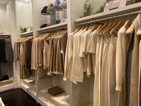 Beige Closet Aesthetic, Neutral Clothing Aesthetic Closet, Clothing Store Asethic, Fall Clothing Rack Aesthetic, Soft Beige Aesthetic Korean, Wardrobe Room, Cozy Aesthetic, Wardrobe Closet, Beige Aesthetic