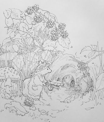 Jill Barklem, Brambly Hedge, Live Together, Beatrix Potter, Watercolor Animals, Colouring Pages, Hedges, Printable Coloring, Printable Coloring Pages