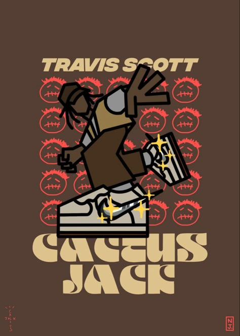 Cactus Jack Aesthetic, Travis Scott Cartoon, Travis Scott Tshirt, Travis Utopia, Rapper Cartoon, Travis Scott Poster, Travis Scott Art, Cactus Jack Travis Scott, Travis Scott Wallpapers