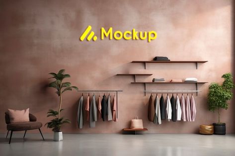 Store interior mockup design | Premium Psd #Freepik #psd #clothing-logo #fashion-logo #fashion-mockup #logo Store Mockup, Clothes Mockup, Fashion Mockup, Mockup Logo, Logo Mockup, Store Interior, Clothing Logo, Fashion Logo, Store Design