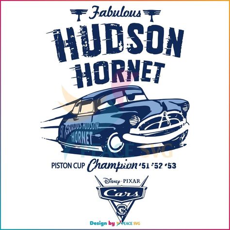 Doc Hudson Tattoo, Graphic Design Artwork, Doc Hudson Wallpaper, Fabulous Hudson Hornet, Doc Hudson, Hudson Hornet, Cartoon Svg, Cars Party, Screen Printing Shirts