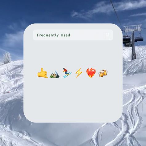 Aesthetic Emoji, Skiing Aesthetic, Emoji Combos, Emoji Combinations, Sk Ii, T B, Insta Inspo, Facebook Twitter, Instagram Captions