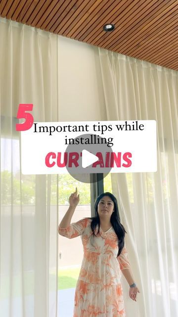 Sonika Khurana Sethi on Instagram: "5 important tips while installing Curtains! . . . . #curtains #designtips #interiordesigntips #coloraza #curtaindesign   (Curtain designs, curtain tips, curtain hanging, interior design tips)" Industrial Loft Living Room, Loft Living Room Decor, Curtain Tips, Luxury Curtains Living Room, Loft Living Room, Fake Window, Curtain Installation, Curtain Hanging, Plastic Curtains