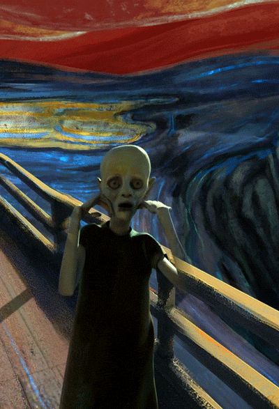 the scream Scream, A Black, Skeleton, Gif, Black