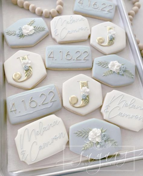 Engagement Party Cookies, Wedding Cookies Decorated, Bride Cookies, Wedding Shower Cookies, Anniversary Cookies, Engagement Cookies, Bridal Cookies, Bach Bash, Monogram Cookies